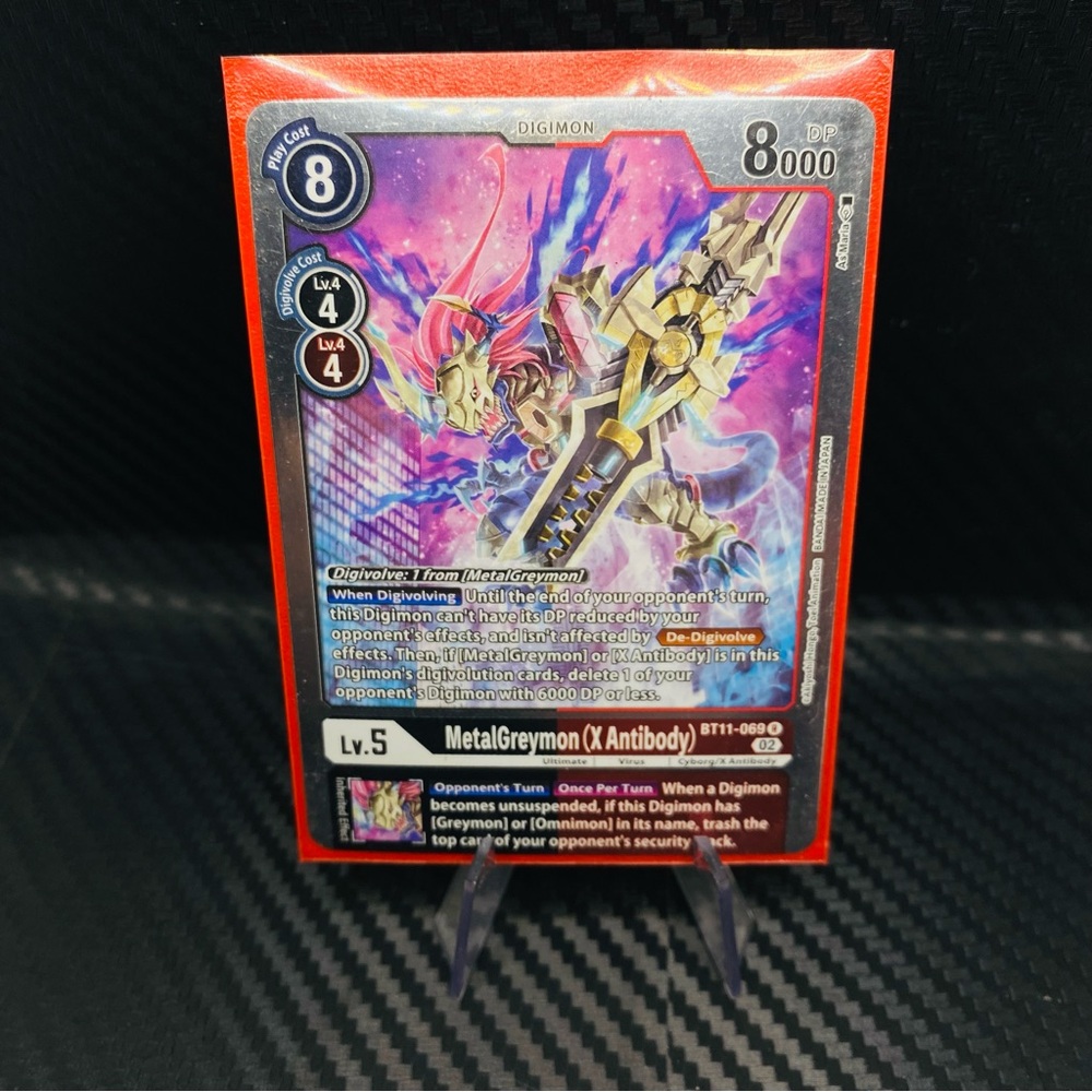 MetalGreymon Trading Card - Red